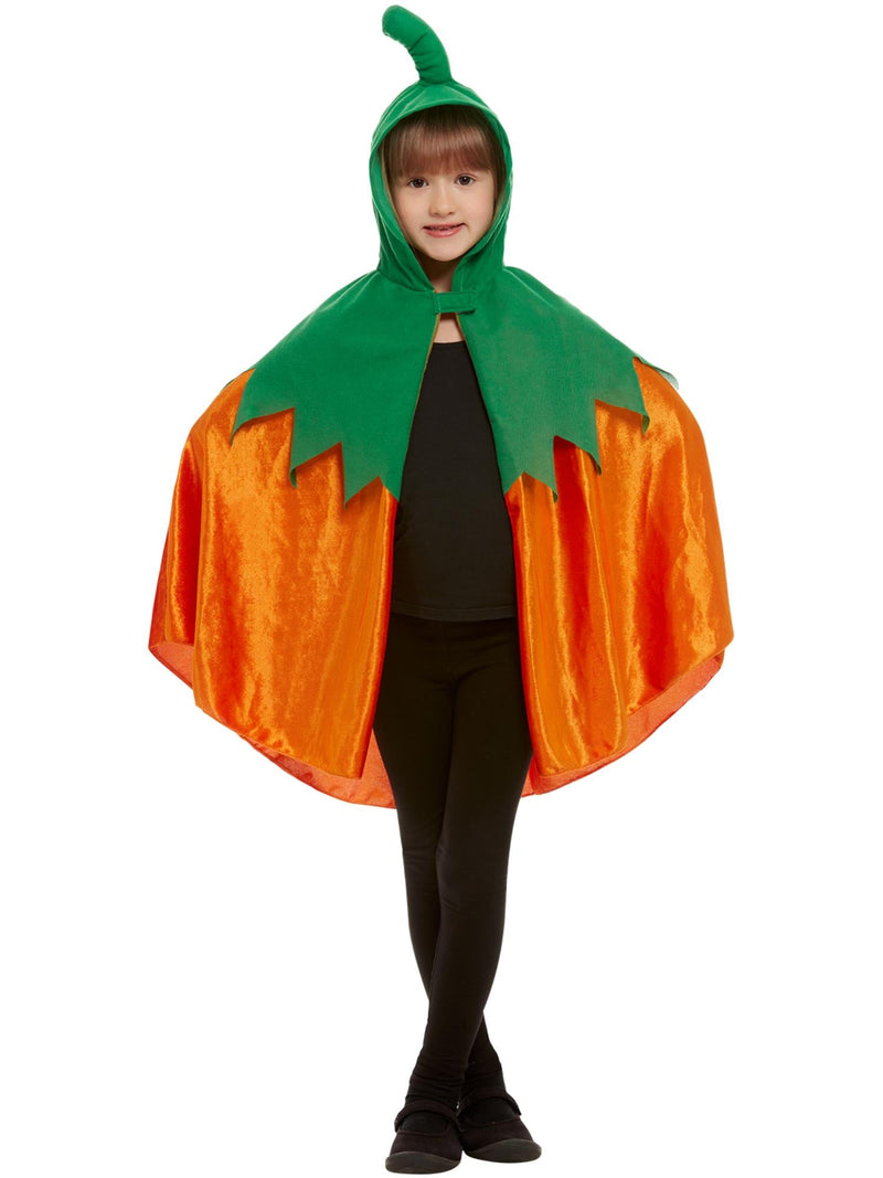 Kids Pumpkin Hooded Cape