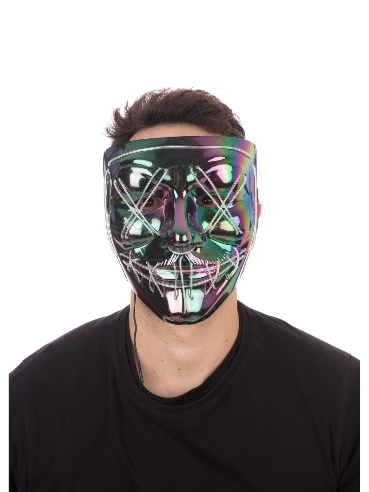 Anarchy Iridescence Light up Mask