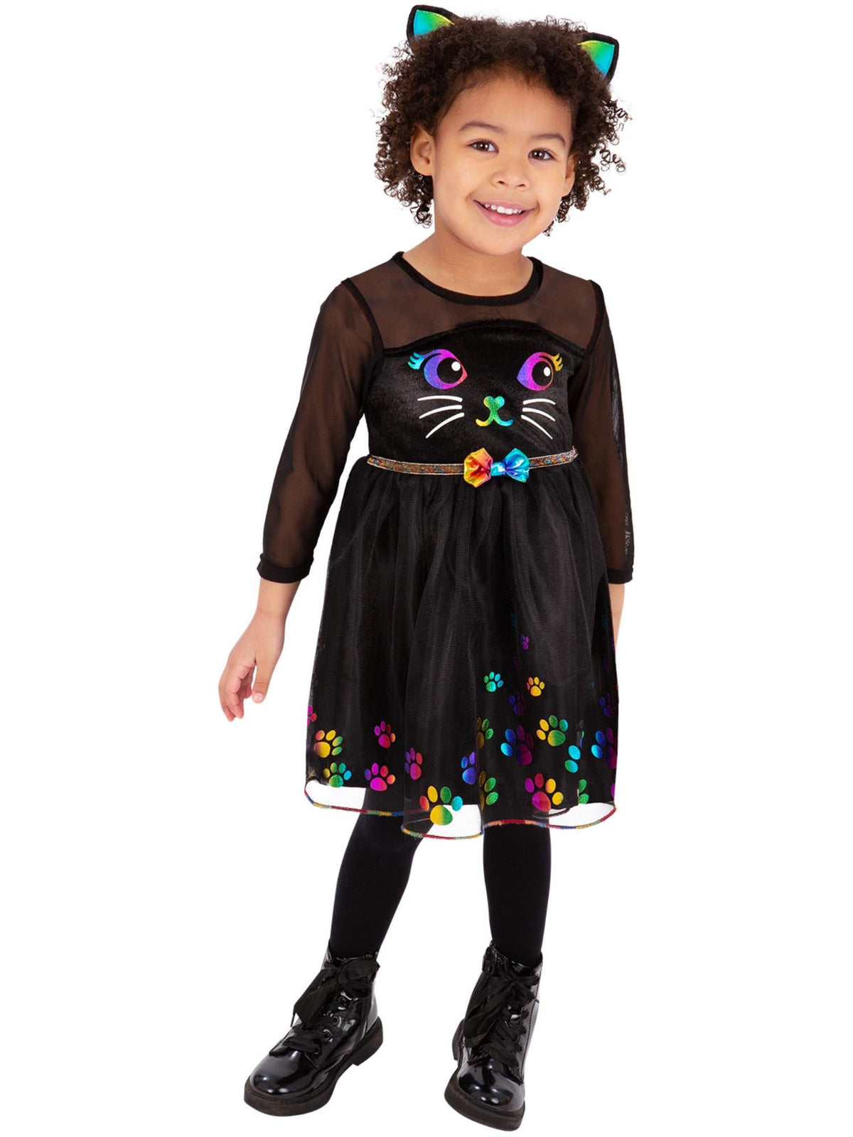 Toddler Rainbow Cat Costume – Dress & Cat Ear Headband